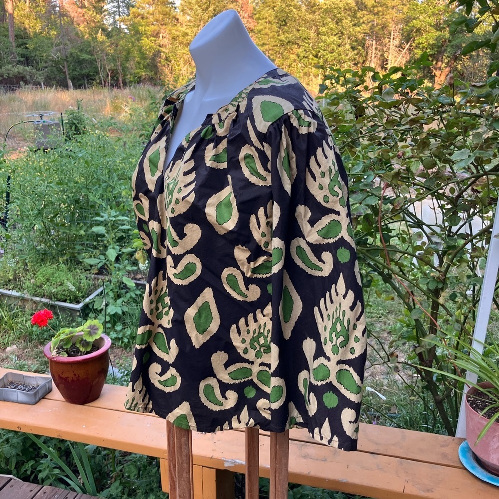 Calypso cotton peasant top XL st Barth